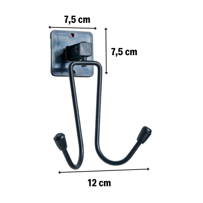 ®  Kendiliğinden Yapışkanlı Siyah Paslanmaz Metal Bornoz ve Havlu Askılığı