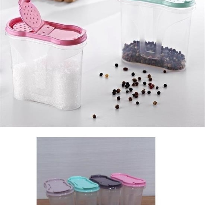 ®  Plastik Kapaklı Majör Baharatlık Baharat Saklama Kutusu Kabı