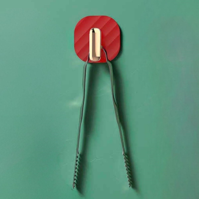 ®  2li Yapışkanlı Retro Askılık Dolap Kapak Kulpu Kırmızı