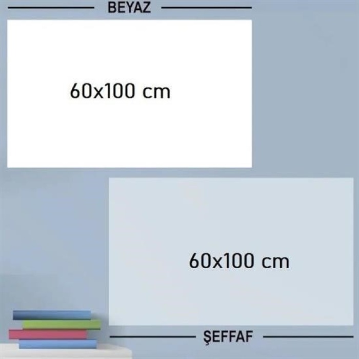 Biyomak®  Ders Çalışma Yazı Tahtası Manyetik Duvar Stickerı 100x60 cm