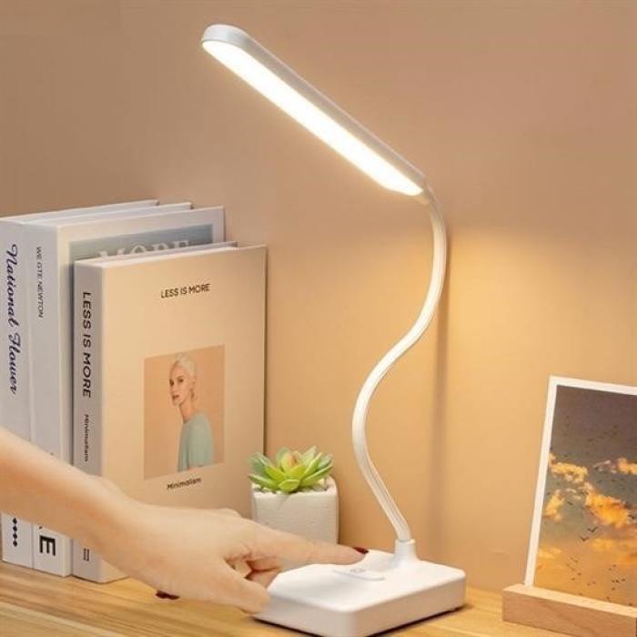 ®  İnce Uzun USBli Dokunmatik 3 Kademeli 360 Derece Özel Göz Korumalı led Lityum Masa Lambası