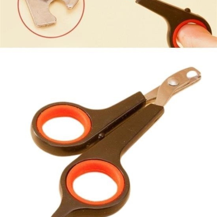 ® Küçük Çelik Uçlu Kedi Köpek Evcil Hayvan Tırnak Makası Pati Bakım Aleti Ergonomik Kaymaz Sap