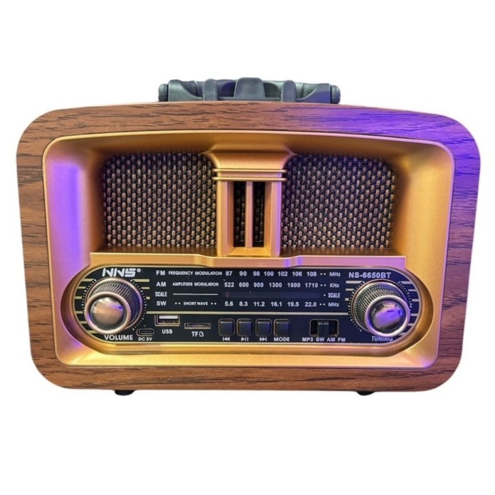 Biyomak®  Taşınabilir Klasik AM/FM/SW  Retro Ev Radyo USB ile Şarj Olabilen Retro Radyo