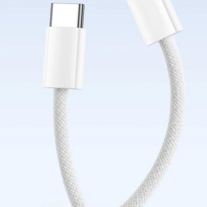 Biyomak®  Apple 15/15 Pro Type-C to Type-C Hasır Örgü Hızlı Şarj Kablosu (1m)