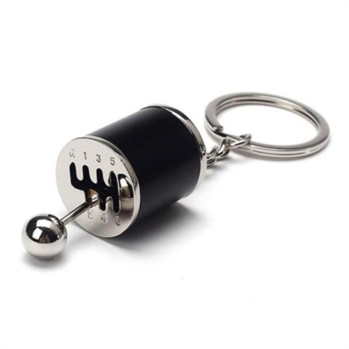 ®  Hareketli Araba Vites Anahtarlık Altı Hız Manuel Vites Dişli Shifter Topuzu Metal Anahtarlık