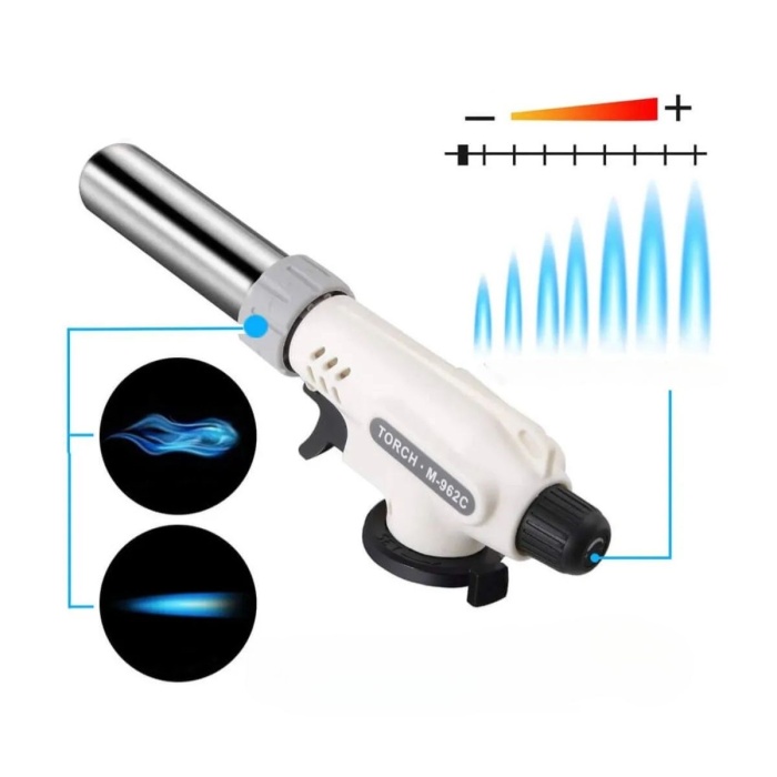 Biyomak®   1300°C Çok Amaçlı Gaz Torch Çakmak - Mutfak, Mangal, Lehimleme Pürmüz Alev Tabancası