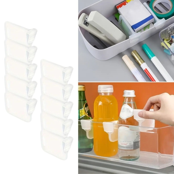 ®  10luŞeffaf Buzdolabı Yan Kapı Düzenleyici Buzdolabı Dolap İçi Bölümleyici Aparatlar