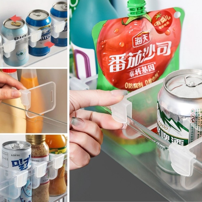 ®  10luŞeffaf Buzdolabı Yan Kapı Düzenleyici Buzdolabı Dolap İçi Bölümleyici Aparatlar