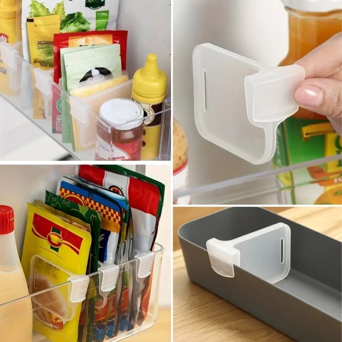 ®  10luŞeffaf Buzdolabı Yan Kapı Düzenleyici Buzdolabı Dolap İçi Bölümleyici Aparatlar