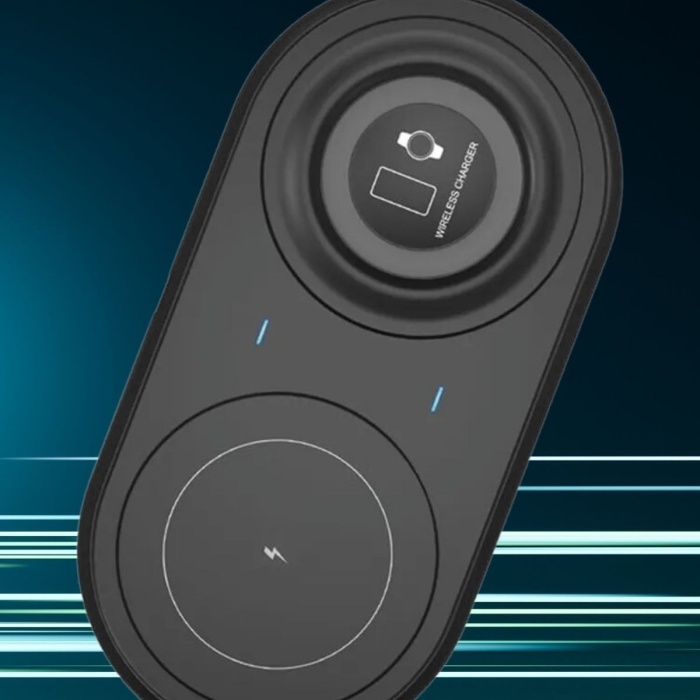 Biyomak®  2si 1arada Kablosuz Saat,Kulaklık ve Telefon Hızlı Şarj Etme Aparatı