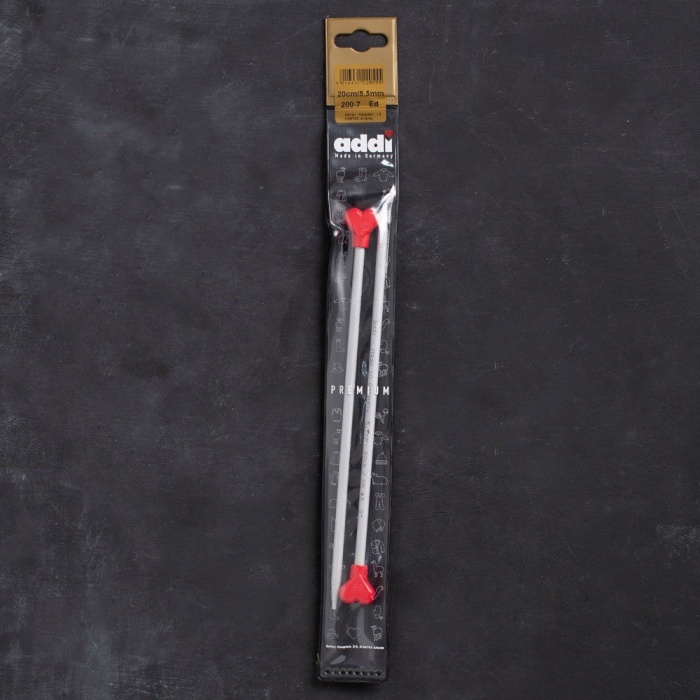 ® Addi Kalpli 5,5mm 20cm Klasik Alüminyum Örgü Şişi