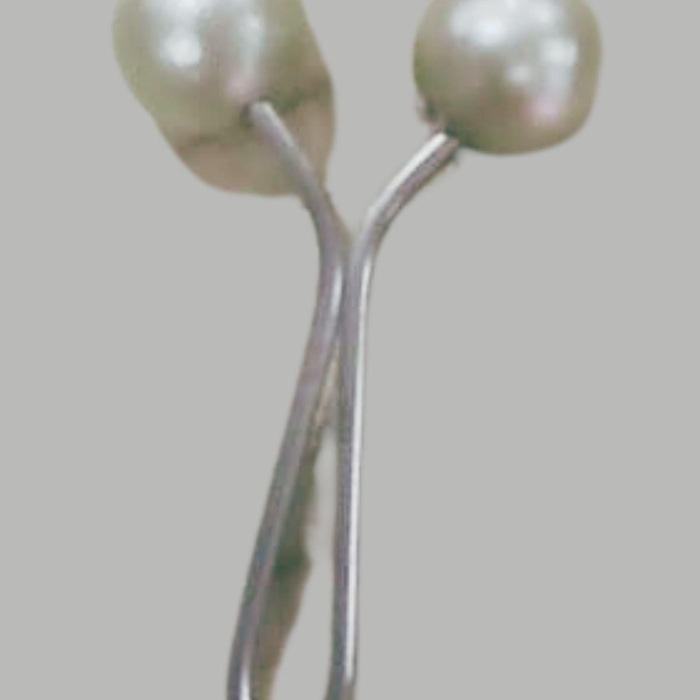 ® Eşarp Klipsi Top Model Düz Beyaz 1 Adet