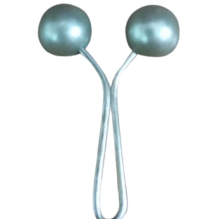 ® Eşarp Klipsi Top Model Düz Gri 1 Adet