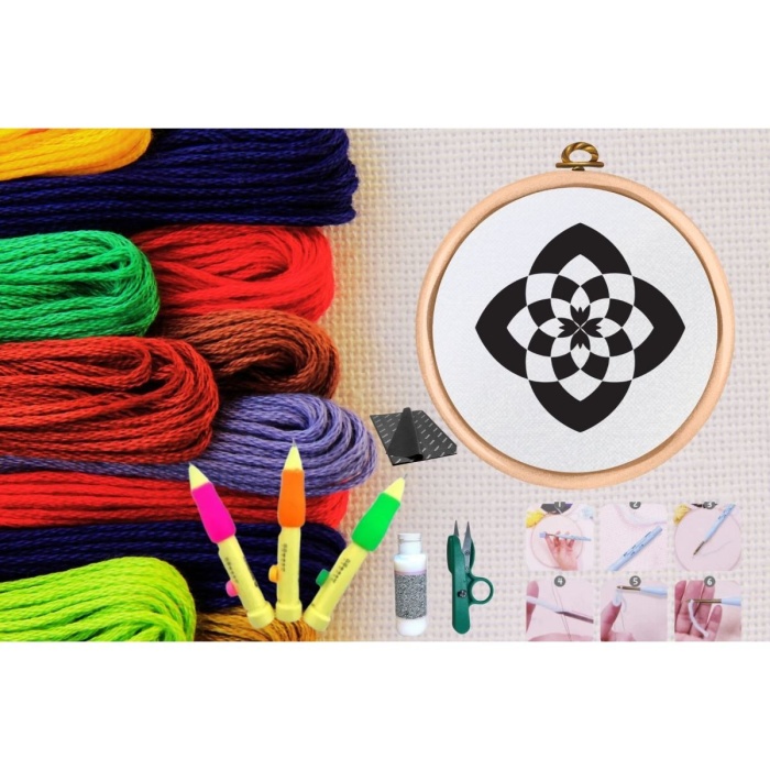 Biyomak® Punch Seti Nakış Seti Kasnaklı Kendin Yap Seti Seri 103