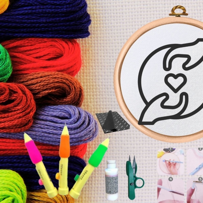 ® Punch Seti Nakış Seti Kasnaklı Kendin Yap Seti Seri 49