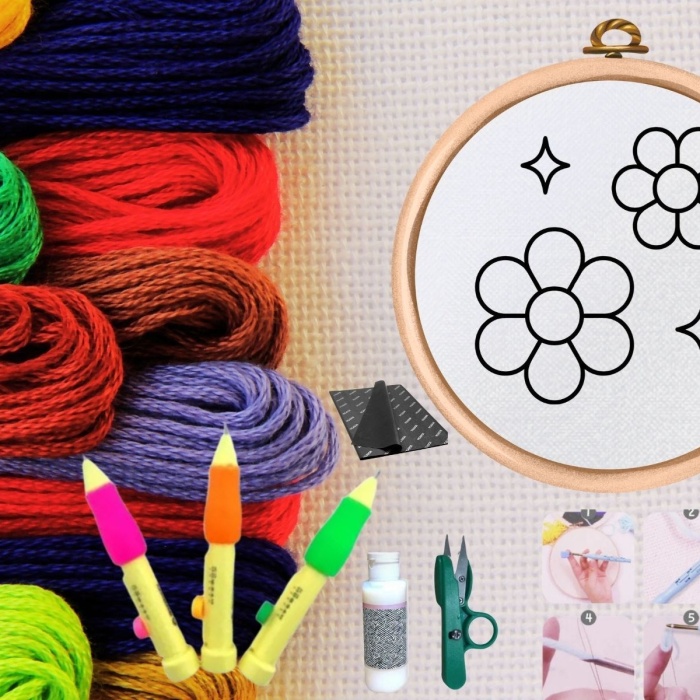 ® Punch Seti Nakış Seti Kasnaklı Kendin Yap Seti Seri 50