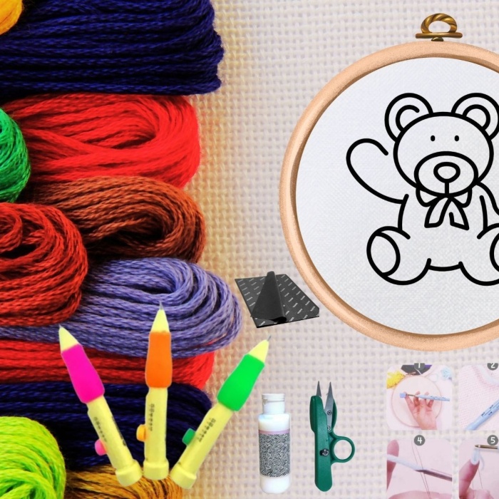 ® Punch Seti Nakış Seti Kasnaklı Kendin Yap Seti Seri 51