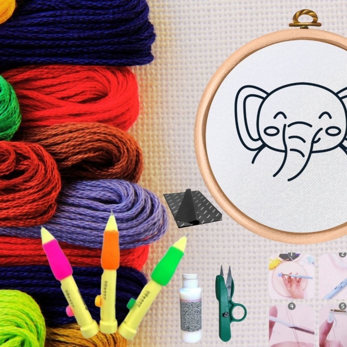 ® Punch Seti Nakış Seti Kasnaklı Kendin Yap Seti Seri 54