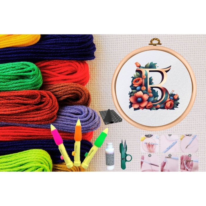 ® Punch Seti Nakış Seti Kasnaklı Kendin Yap Seti Seri 56