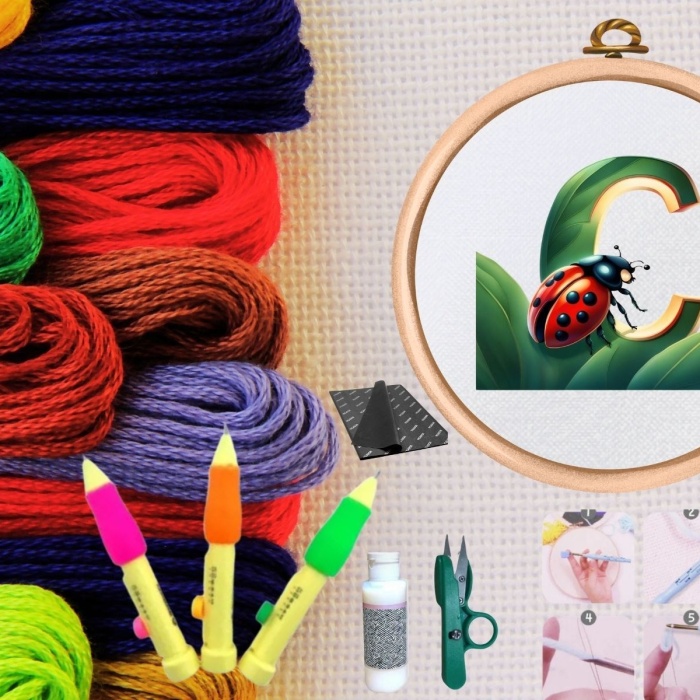 ® Punch Seti Nakış Seti Kasnaklı Kendin Yap Seti Seri 61