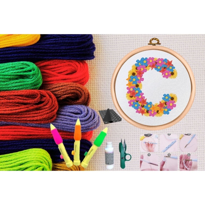 ® Punch Seti Nakış Seti Kasnaklı Kendin Yap Seti Seri 62