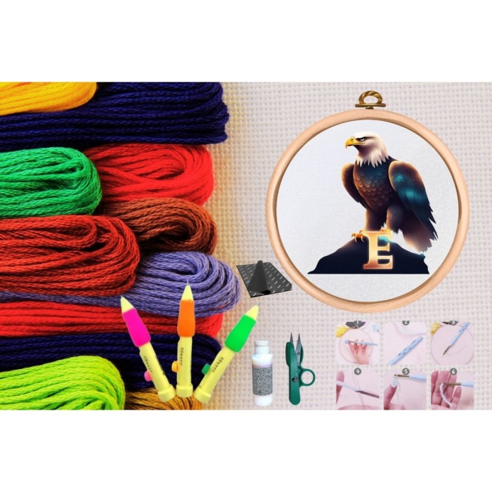 Biyomak® Punch Seti Nakış Seti Kasnaklı Kendin Yap Seti Seri 66