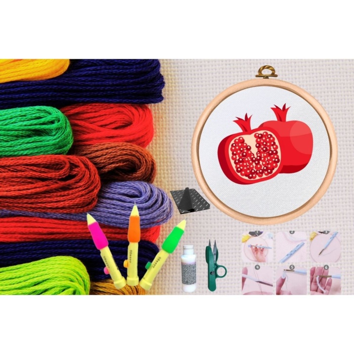 ® Punch Seti Nakış Seti Kasnaklı Kendin Yap Seti Seri 7