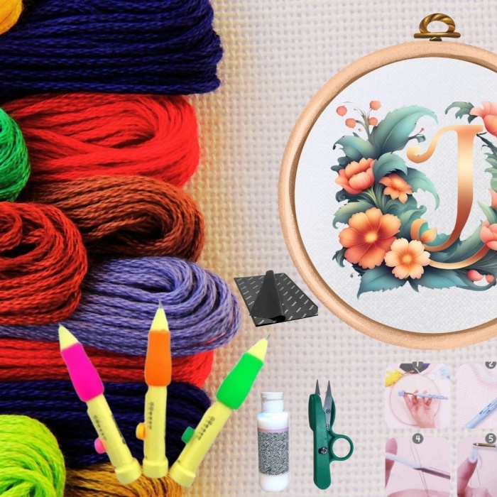 ® Punch Seti Nakış Seti Kasnaklı Kendin Yap Seti Seri 73