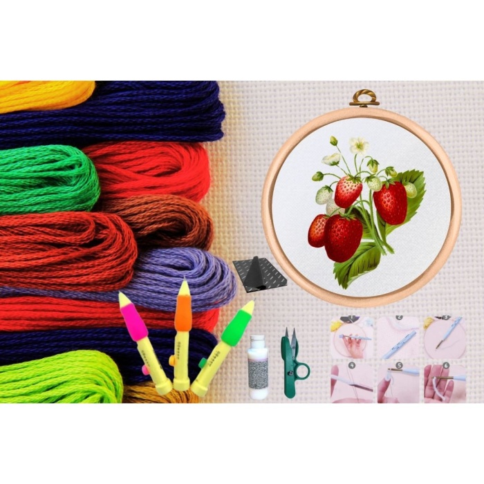 ® Punch Seti Nakış Seti Kasnaklı Kendin Yap Seti Seri 8