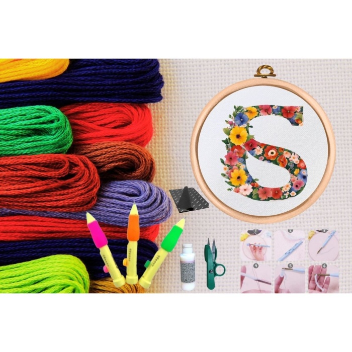 ® Punch Seti Nakış Seti Kasnaklı Kendin Yap Seti Seri 89