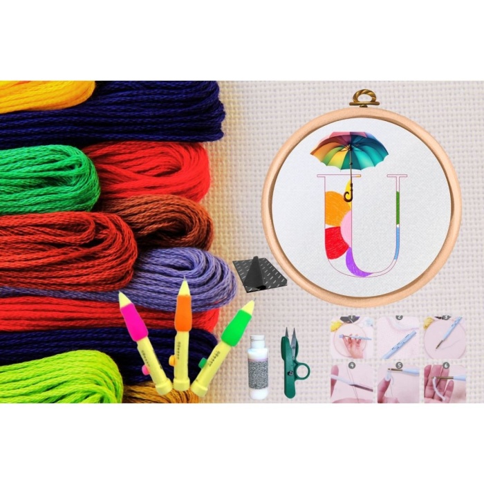 ® Punch Seti Nakış Seti Kasnaklı Kendin Yap Seti Seri 93