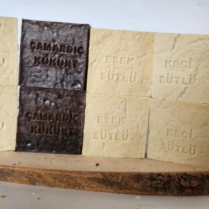 ® Doğal Üretim Sabunu Karışık (Çam Ardıç Kükürt-Bebek-Eşek Sütlü-Keçi Sütlü) 8li Set