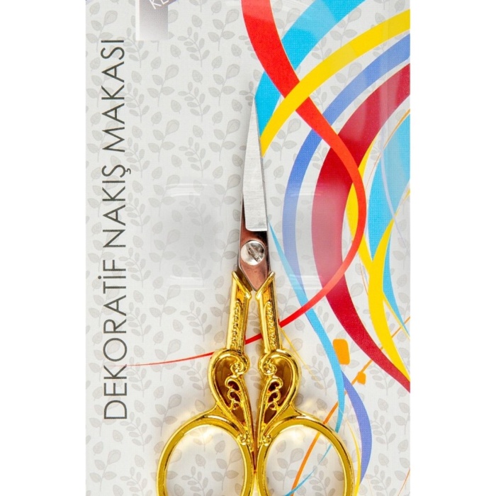 Biyomak® Nakış Makası Dekoratif Altın Kuğu YBL-403 Model 19
