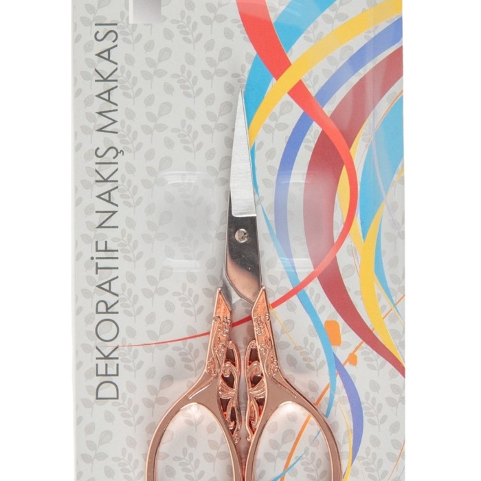 Biyomak® Nakış Makası Dekoratif Açık Bakır Kelebek YBL-403 Model 20