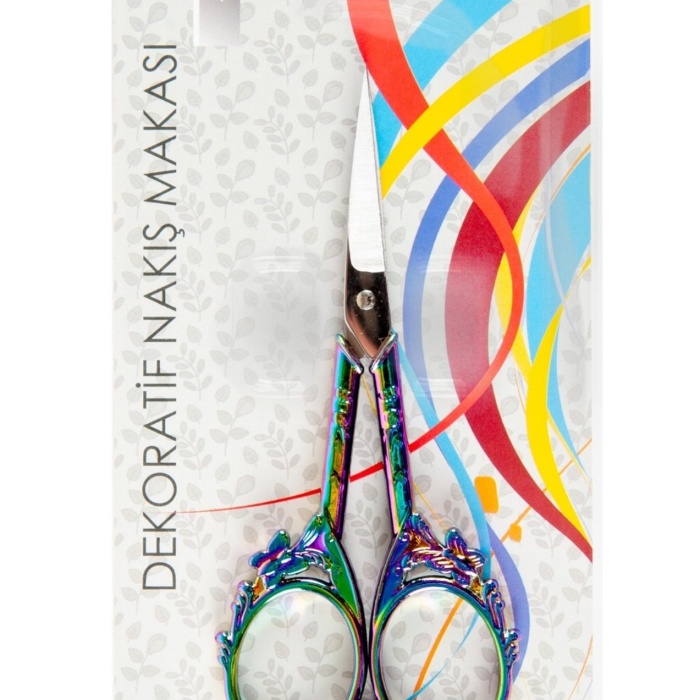 Biyomak® Nakış Makası Dekoratif Renkli Kelebek YBL-403 Model 23