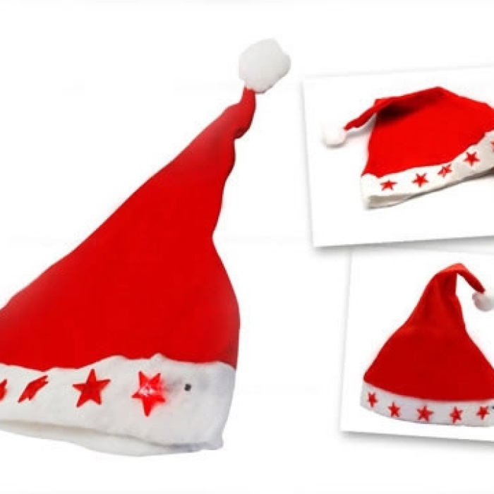 ® Yılbaşı Özel Işıklı Noel Baba Şapkası