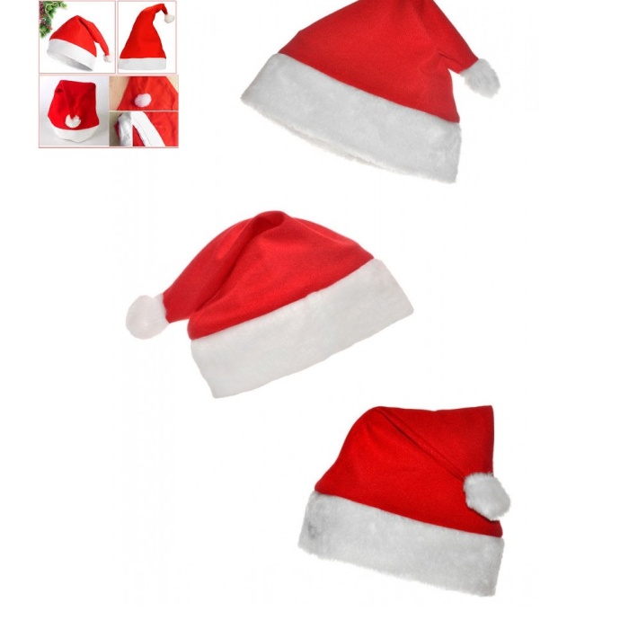 ® Noel Baba Şapkası 3 Adet Set