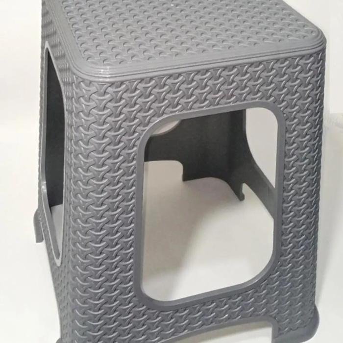 ® Yeni Ürün 1 Adet Küçük GRİ Tabure Kir Tutmaz 30 cm Hasır Örgü Uygun Alt Kuşaklı Sağlam Dizayn