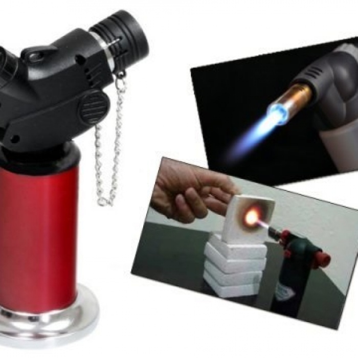 ® Pürmüz Çakmak Kapaklı 1300 Derece Gazlı Pürmüz Çakmak Alev Isı Tabancası