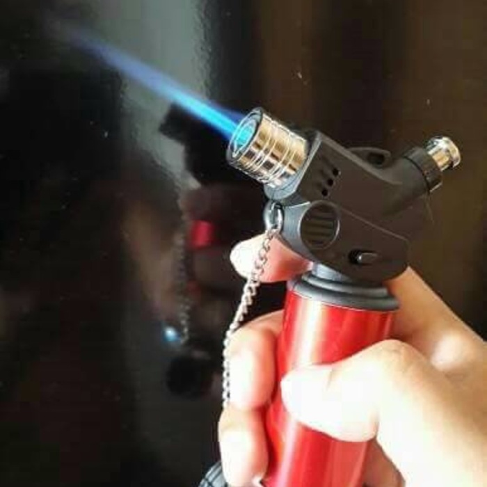 ® Pürmüz Çakmak Kapaklı 1300 Derece Gazlı Pürmüz Çakmak Alev Isı Tabancası