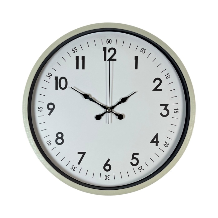 Biyomak® 36 Cm Krem Dekoratif Duvar Saati