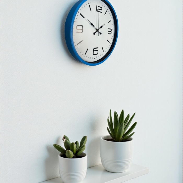 Biyomak® 36 Cm Mavi Dekoratid Duvar Saati