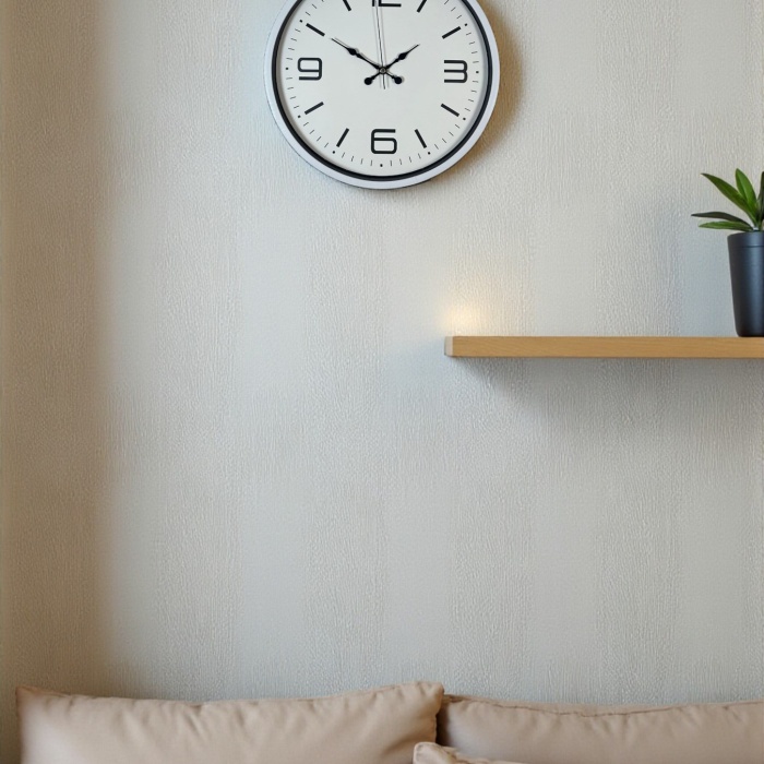 Biyomak® 36 Cm Beyaz Dekoratif Duvar Saati