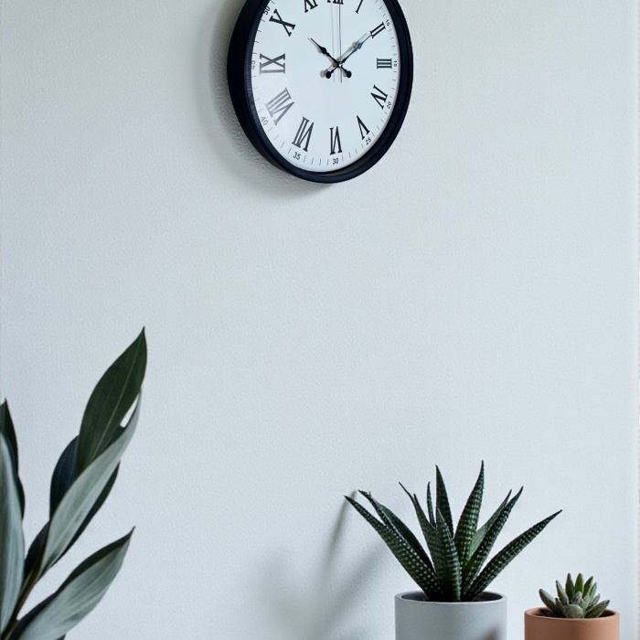 Biyomak® 36 Cm Siyah Dekoratif Duvar Saati