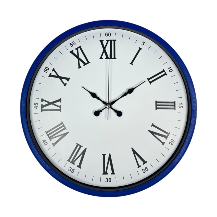 Biyomak® 36 Cm Lacivert Dekoratif Duvar Saati