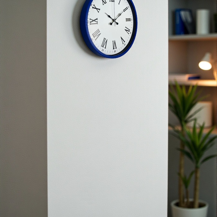 Biyomak® 36 Cm Lacivert Dekoratif Duvar Saati