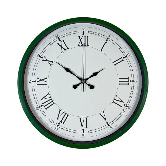 Biyomak® 36 Cm Yeşil Dekoratif Duvar Saati
