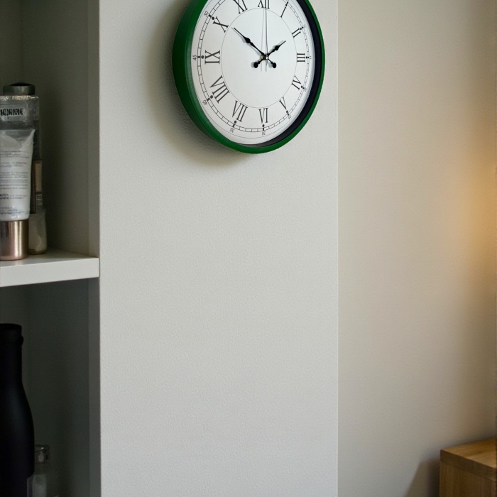 Biyomak® 36 Cm Yeşil Dekoratif Duvar Saati