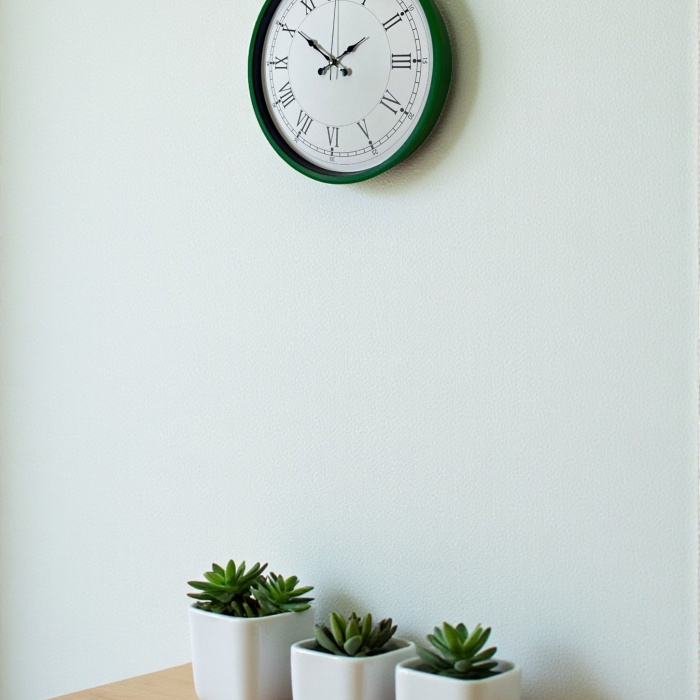 Biyomak® 36 Cm Yeşil Dekoratif Duvar Saati