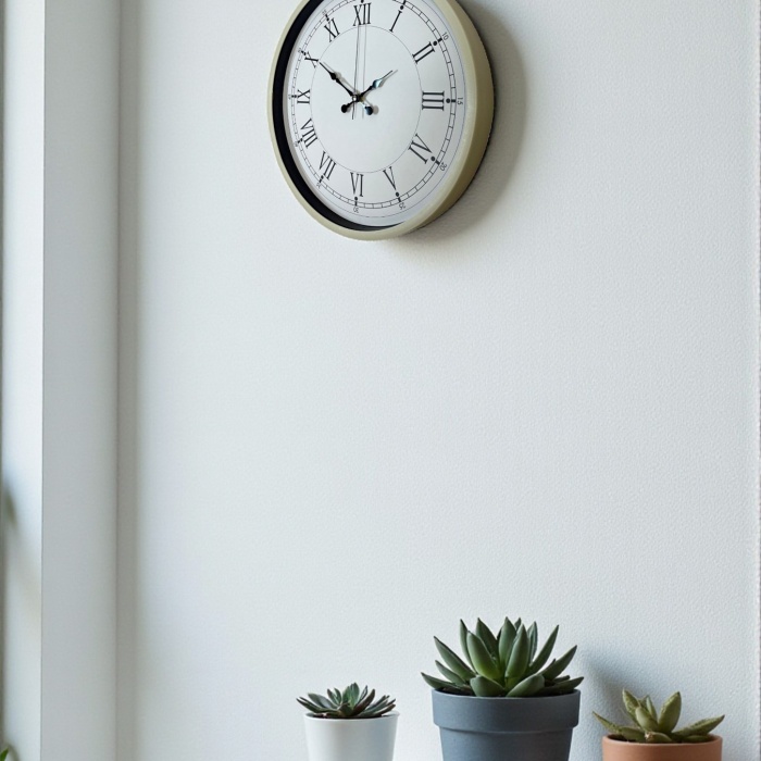 Biyomak® 36 Cm Krem Dekoratif Duvar Saati